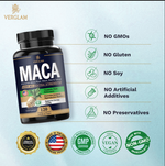 Premium Organic Black Maca Capsules 2000MG Extra Strength with fair trade coffee and organic maca powder